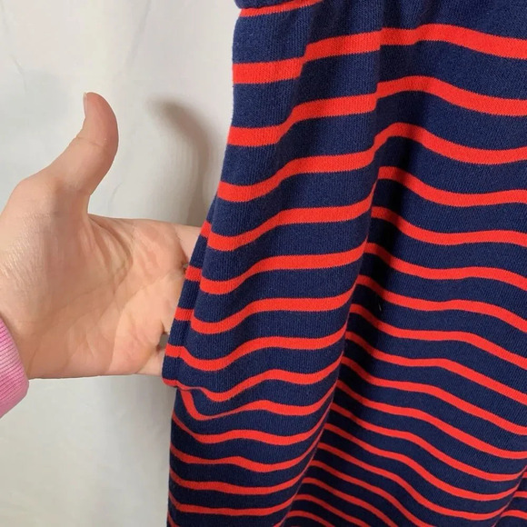 St john's Bay Dress Women's XXL Blue Red Striped Sleeveless Cotton Blend - Picture 3 of 7